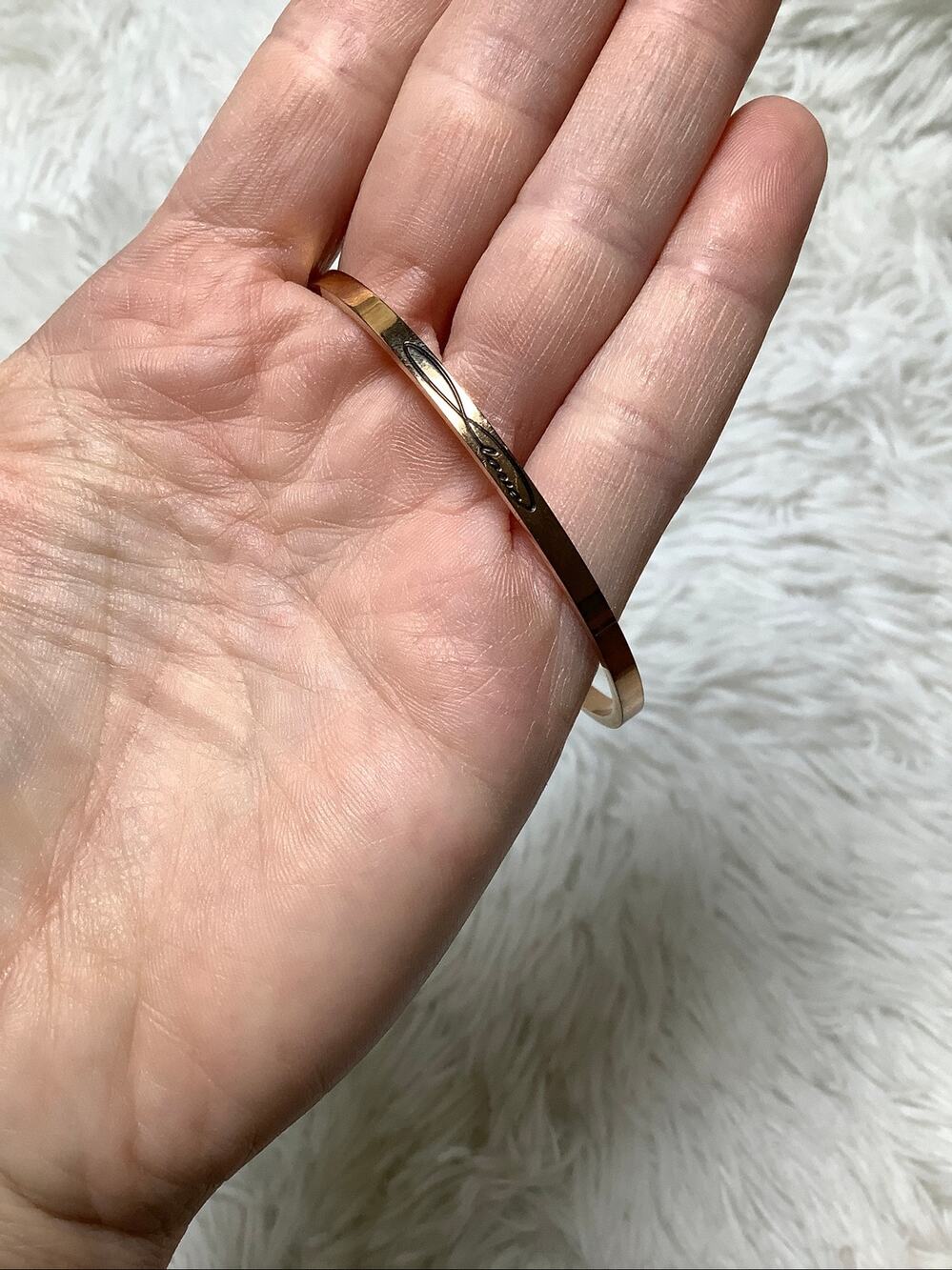 MantraBand Gold Stainless Steel Infinity Love Cuff Bracelet Minimalist C2-21